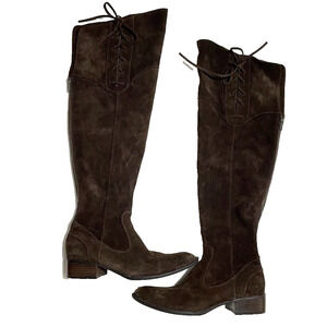 Born Crown Womens Size 8 Brown Suede Over the Knee Boots Renaissance Bohemian